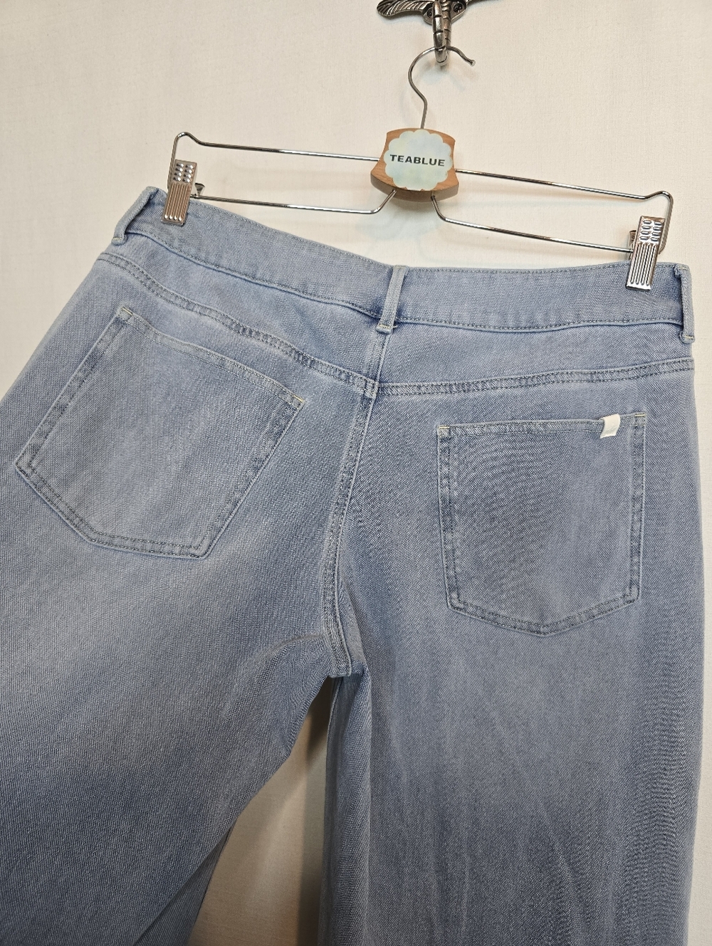 Halara Flex Asymmetric Low Rise Baggy Wide Leg Washed Casual Jean M Tall (8-10) - Picture 9 of 13